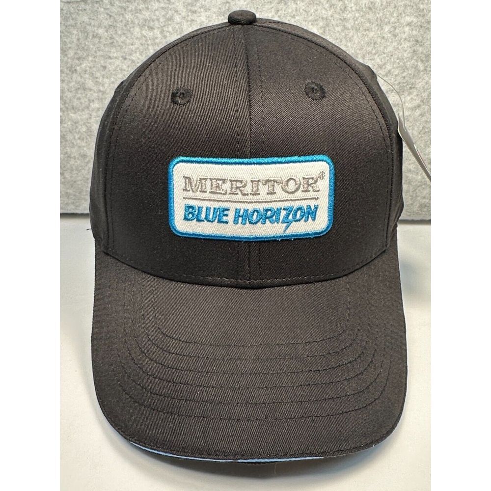 Meritor Blue Horizon Baseball Cap Men Black 100% Cotton Patch Logo Strapback Hat